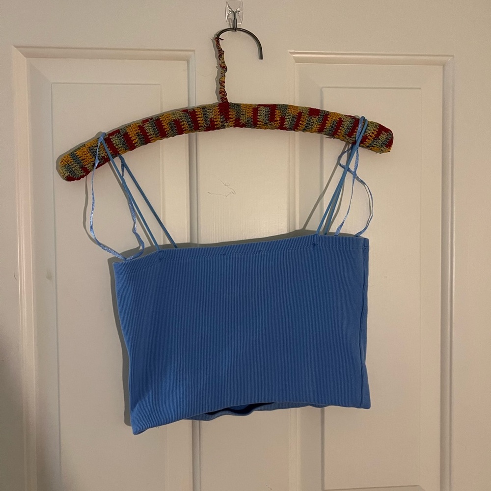 Zara blue crop top. Size L